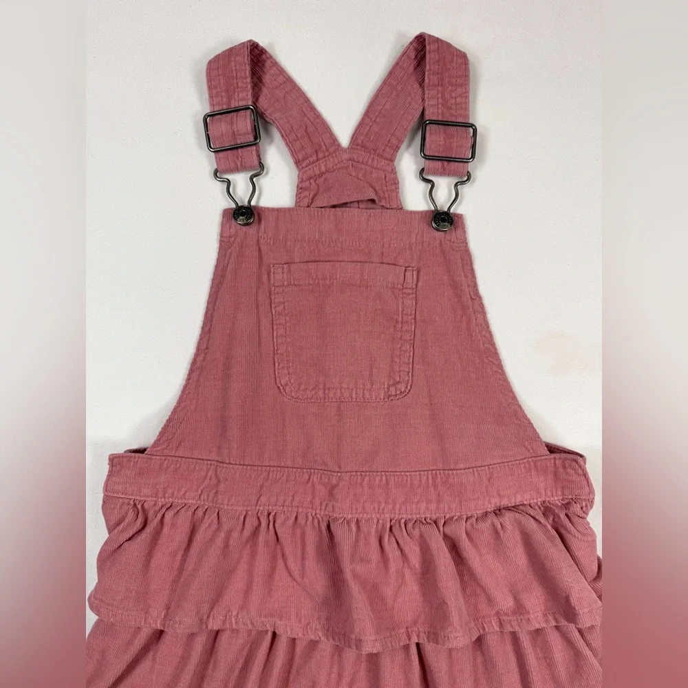 GYMBOREE Girls Corduroy Tiered‎ Overall Dress 5T Dusty Rose Y2K Inspired Cowgirl